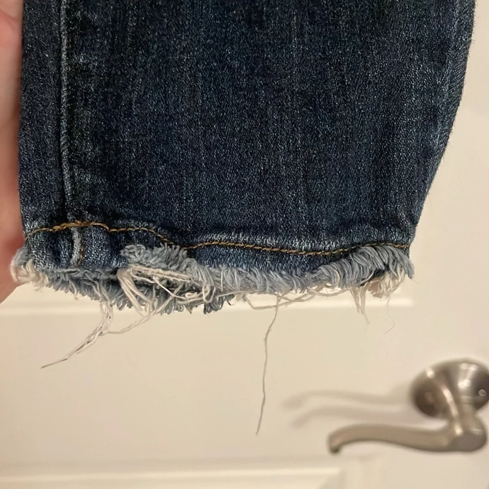 Judy Blue Womens Distressed Skinny Jeans Size XL 11/30 Dark Wash Cotton & Spande